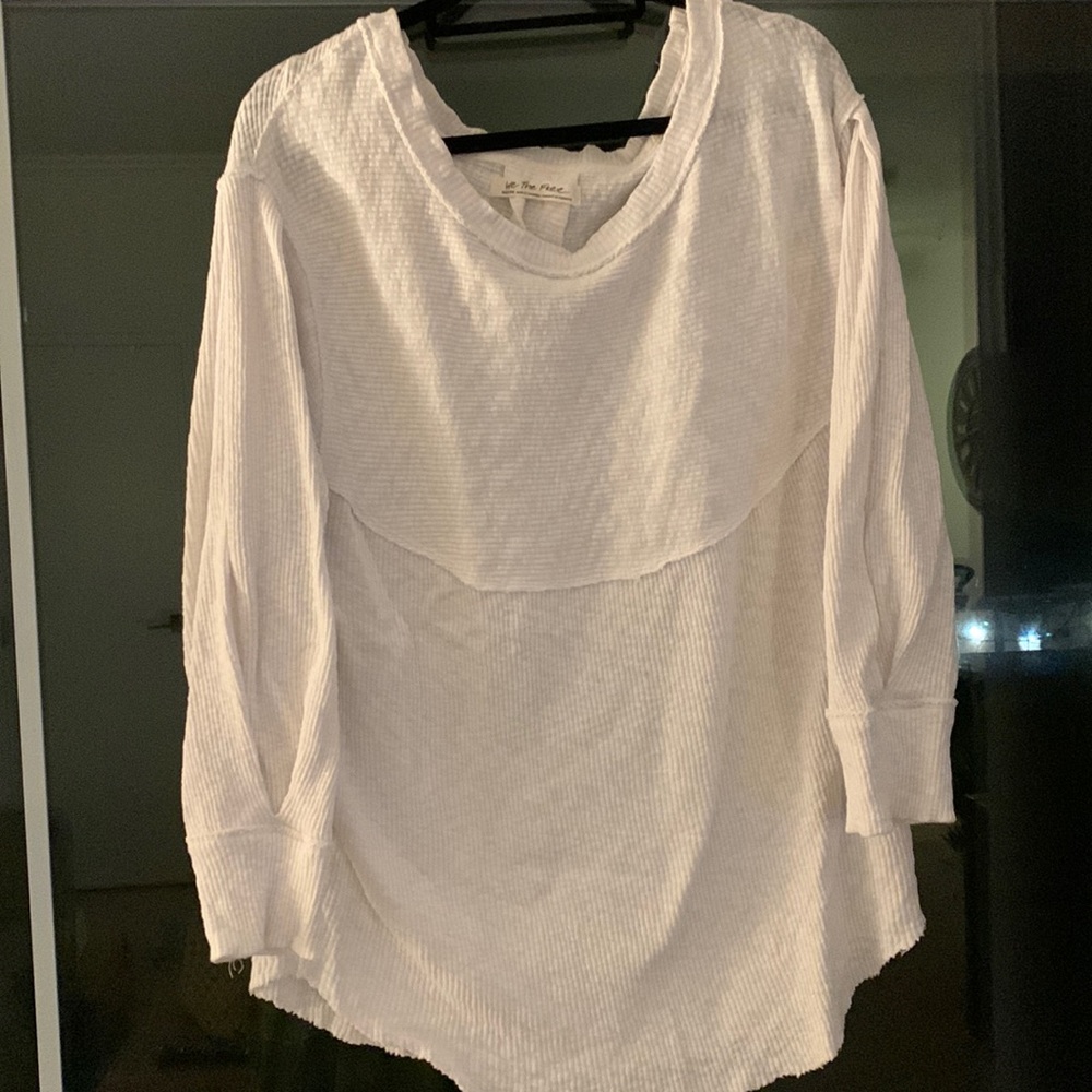 Free People long sleeve textured shirt